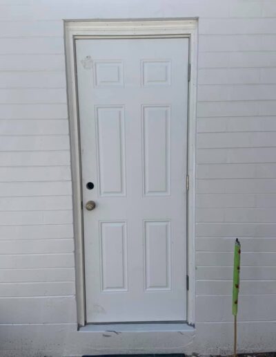 Side door outside after